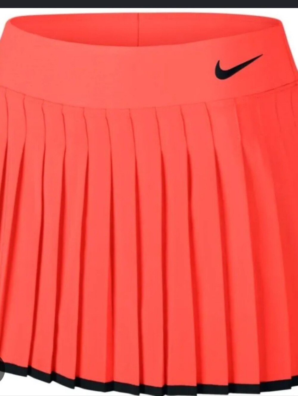 Nike Victory Pleated Tennis Skirt - Hyper Bright Orange/Black